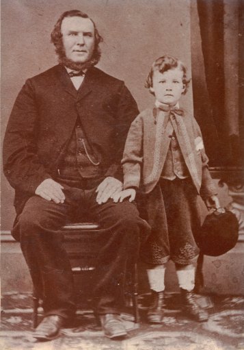 Alexander Oliver, with his son Robert Hamilton Oliver, circa 1870