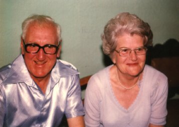Arch and Anne Lipscombe, at their ruby wedding celebration, 1979.
