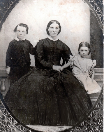 Ann Hogan (nee Regan) with John and Mary Ann, c.1866